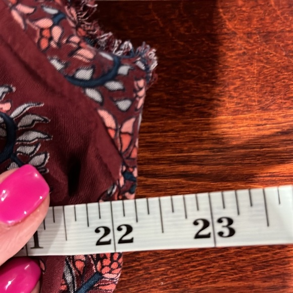 Earthbound Trading Co Womens Dress M Burgundy/Blue Maxi Paisley Print Cottage - Picture 12 of 14